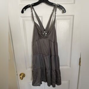 Young Fabulous and Broke Silk Gray Dress